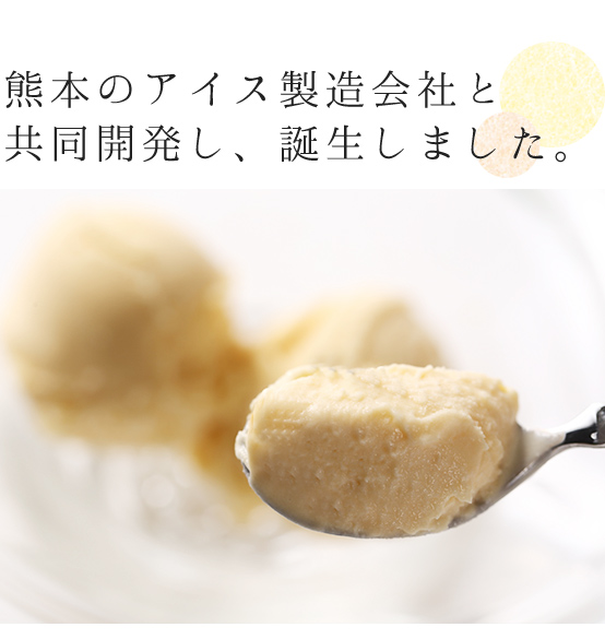 熊本のアイス製造会社と開発し、誕生しました。
