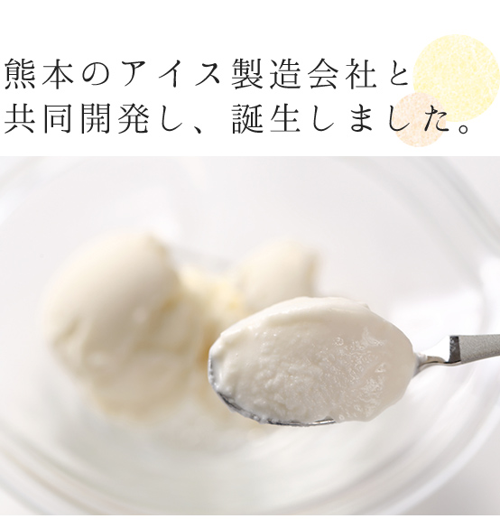 熊本のアイス製造会社と開発し、誕生しました。